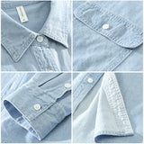 Artistic Denim Long Sleeve Loose Casual Top