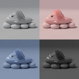 Winter Shark Slippers Detachable Warm Fuzzy Slippers Bedroom House Shoes Women