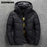 ZOZOWANG High Quality White Duck Thick Down Jacket Men Coat Snow Parkas Male Warm Hooded Clothing Winter Down Jacket Outerwear