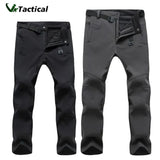 New Winter Softshell Thermal Hiking Pants Tactical Pants Mens Fleece Cargo Pants Waterproof Warm Police Work Trousers