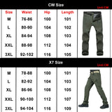 New Winter Softshell Thermal Hiking Pants Tactical Pants Mens Fleece Cargo Pants Waterproof Warm Police Work Trousers