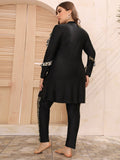 Plus Leopard Frill Trim Burkini - shop.livefree.co.uk