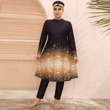 Plus Graphic Long Sleeve Burkini - shop.livefree.co.uk