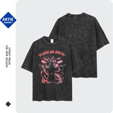 Men's New Heavy Street Retro T-Shirt Street Tide Round Neck Edging Short-Sleeved T-Shirt Men And Women Couple