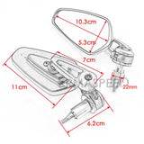 7/8" 22mm CNC Motorcycle Rearview Mirrors Universal Blue Glass Scooter Bar End Handlebar Mirror Rear View Mirror Accessories