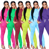 Winter Two Piece Set Women's set Long sleeve TShirt pants suit Casual tracksuit outfit Sweatsuit Sporty