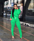 Winter Two Piece Set Women's set Long sleeve TShirt pants suit Casual tracksuit outfit Sweatsuit Sporty