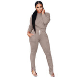 Winter Two Piece Set Women's set Long sleeve TShirt pants suit Casual tracksuit outfit Sweatsuit Sporty