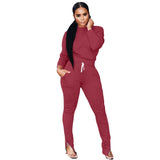 Winter Two Piece Set Women's set Long sleeve TShirt pants suit Casual tracksuit outfit Sweatsuit Sporty
