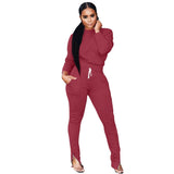Winter Two Piece Set Women's set Long sleeve TShirt pants suit Casual tracksuit outfit Sweatsuit Sporty