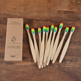 10PCS Colorful Toothbrush Natural Bamboo Tooth Brush Set Soft Bristle Charcoal Teeth Eco Bamboo Toothbrushes Dental Oral Care