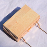 vintage wooden clip box women shoulder bags designer chains crossbody bag luxury lady evening clutches female party small purses - shop.livefree.co.uk