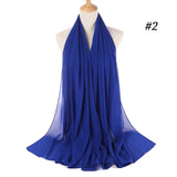 women plain bubble chiffon scarf hijab wrap printe solid color shawls headband women hijabs scarves/scarf 60 colors