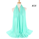 women plain bubble chiffon scarf hijab wrap printe solid color shawls headband women hijabs scarves/scarf 60 colors