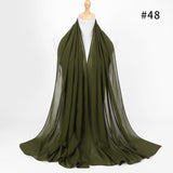 women plain bubble chiffon scarf hijab wrap printe solid color shawls headband women hijabs scarves/scarf 60 colors