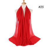 women plain bubble chiffon scarf hijab wrap printe solid color shawls headband women hijabs scarves/scarf 60 colors