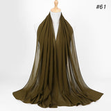 women plain bubble chiffon scarf hijab wrap printe solid color shawls headband women hijabs scarves/scarf 60 colors