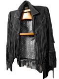 Suede Tassel Bohemian Ethnic Jacket Women 2022 Spring/Autumn Crop Puffer Jacket Women Solid Jaket Coats Women Clothing