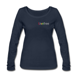 Women's Organic Longsleeve Shirt by Stanley & Stella - navy