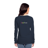 Women's Organic Longsleeve Shirt by Stanley & Stella - navy