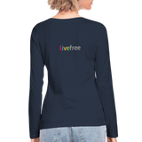 Women's Organic Longsleeve Shirt by Stanley & Stella - navy