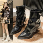 Tassel Leather Boots Fashion Women