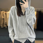 Hoodie Knitted Zipper Thickening Coat