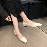 Women's French Retro Square Toe Low Order Shoes