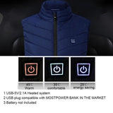 Heated Vest Smart Electric Heating Jacket Men Women Waistcoat Winter