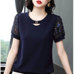 Women's Short-sleeved Chiffon Shirt Summer Korean Style Loose