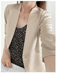 Spring New Elegant V-neck 34 Sleeves Coat For Women