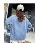 Ripped Denim Short Jacket Women Loose Jacket