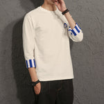 Quarter Sleeve Men's Loose T-Shirt Top Fashion Men's Sweater Autumn Clothes