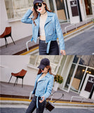 Leather Jacket Korean Style Slim Motorcycle Leather Jacket