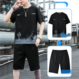 Sports Suit Men's Summer Cotton Short Sleeve T-Shirt Shorts Men's