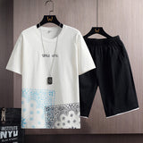 Sports Suit Men's Summer Cotton Short Sleeve T-Shirt Shorts Men's