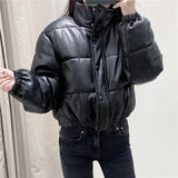 Faux leather cotton jacket