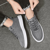 Men Sneakers Lace-up Letter Print Platform Canvas Shoes Sports