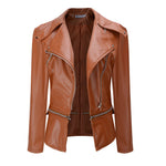 Motorcycle leather jacket jacket zipper two leather jacket