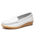 Women's Slope And Leather Casual Bean Shoes