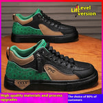 High-top Slip-on Board Shoes Teenagers Soft Bottom Waterproof Leather Shoes