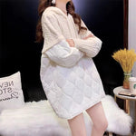 Design Hooded Stitching Sweater For Women