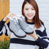 Winter New Women Snow Boots Flat With Large Size Casual Cotton Shoes Trend Women Vulcanized Shoes Artificial Plush