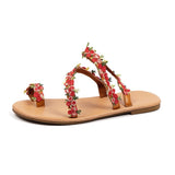 Plus Size Toe Covering Flower Beach Shoes Women