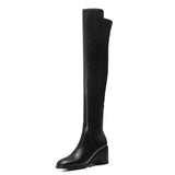 Chunky Heel Riding Boots Mid Heel Fashion Boots Over-the-knee Boots