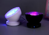 Ocean Wave Projector LED Night Light Remote Control TF Cards Music Player Speaker Aurora Projection