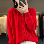 Hoodie Knitted Zipper Thickening Coat