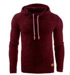 Men's Jacquard Sweater Long-sleeved Hoodie Warm Color Hooded Sweatshirt Jacket