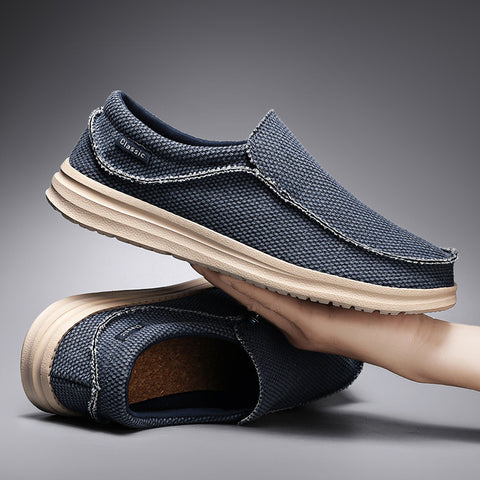 Large Size Canvas Shoes Male Lightweight Slip-on