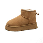 Winter Fleece-lined Thick Suede All-match Northeast Short Cotton Shoes